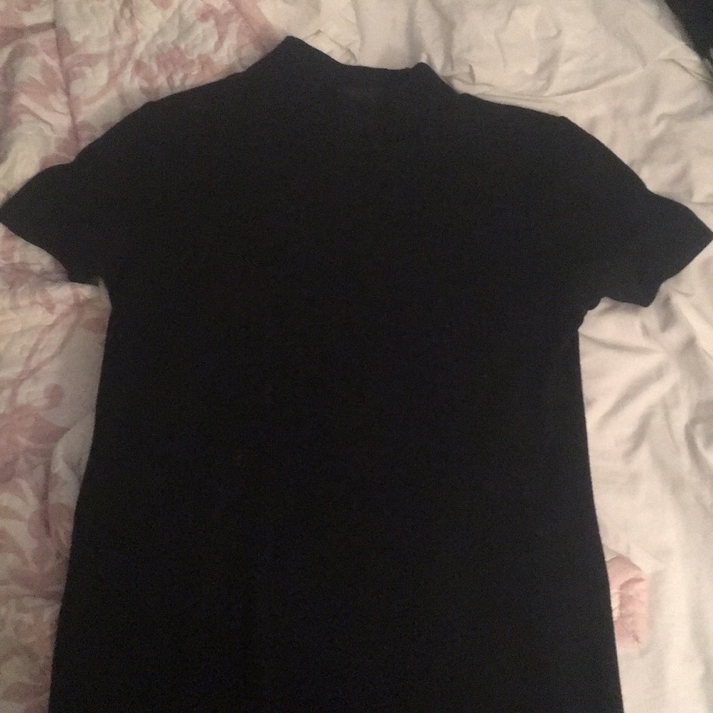 Black turtle neck dress